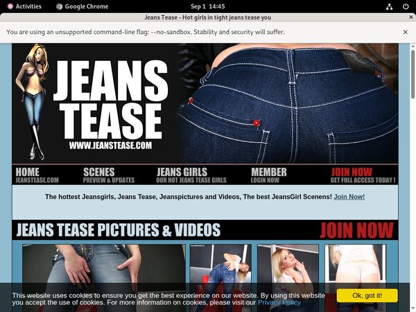 Free Jeans Tease User And Pass