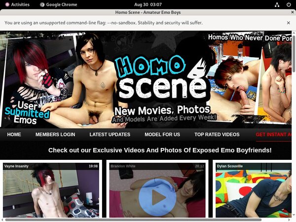 Homo Scene Crear Cuenta