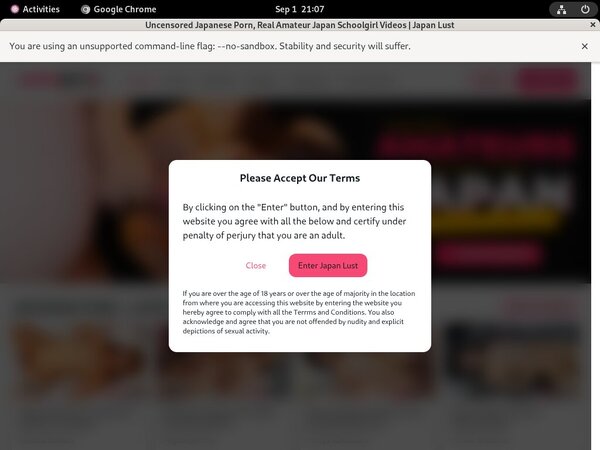 Japan Lust Payment Page