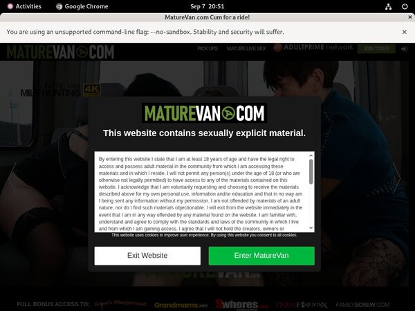 Login Maturevan Free
