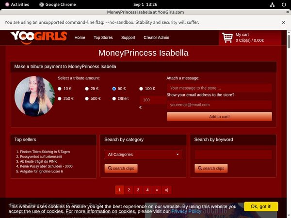 MoneyprincessIsabell Hacked Accounts