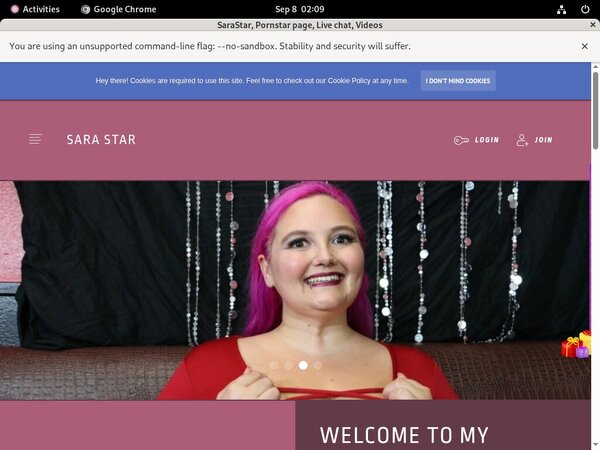 SaraStar Website