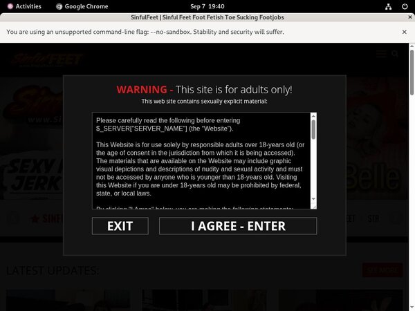 Sinful Feet With Maestro Card