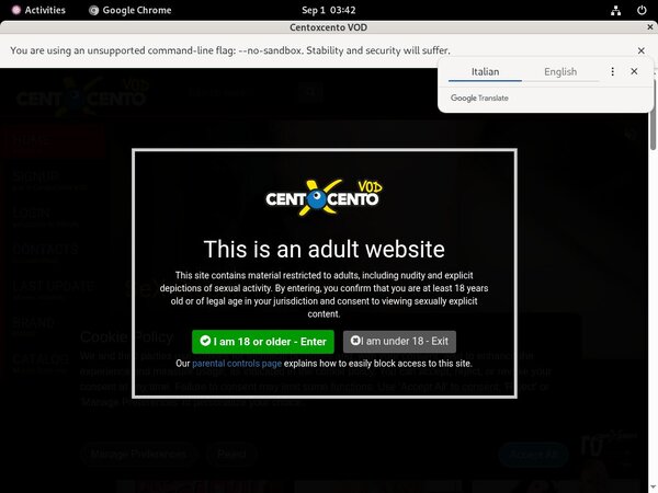 Cento X Cento Vod With Pay Pal