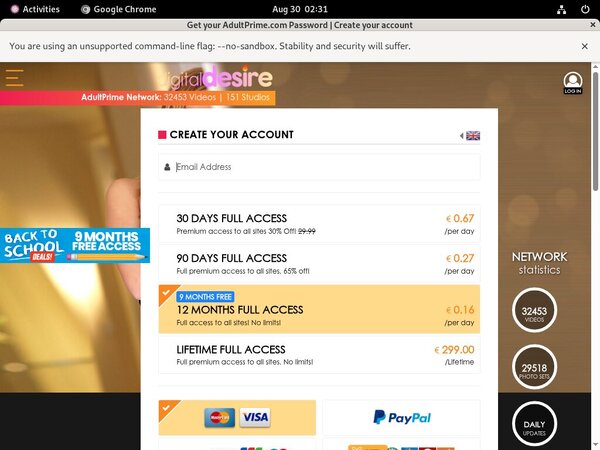 Digital Desire Paypal Trial