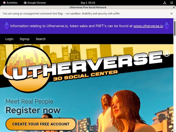 Free Working Utherverse.com Account