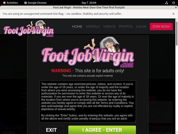 Get Footjobvirgin.com Day Trial