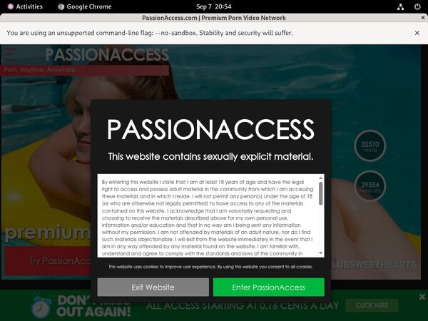 Passion Access Form