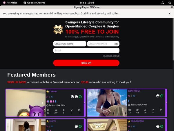 Sign Up Swingers Date Club