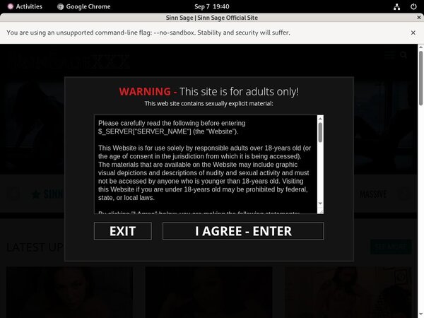 Sinnsagexxx.com Member Account